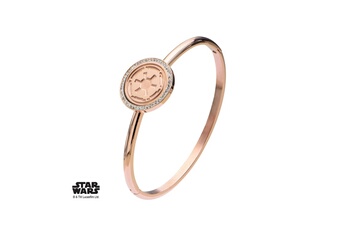 Bijou de déguisement Zkumultimedia Star wars - rose gold pvd plated empire symbol with cz bangle bracelet