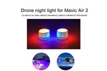 Accessoires pour maquette GENERIQUE Kit de lampe de signalisation led night flying light pour dji mavic air 2/mavic mini/mavic2 pro multicolore