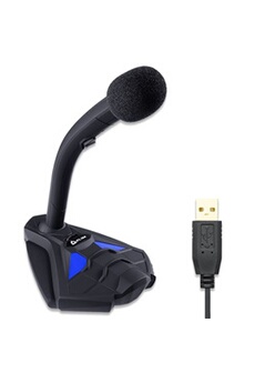 Casque audio Klim Technologies KLIM Voice V2 - Microphone USB de Bureau - Qualité de Son Optimale - Idéal pour Gaming, Enregistrement Vocal, Streaming, Youtube, Podcast - Bleu
