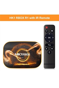 Passerelle multimédia Non renseigné Lecteur multimédia TV Box HK1 RBOX R1 RK3318 WIFI bi-bande Bluetooth 4G+32G Android10.0