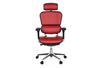 hjh OFFICE Fauteuil de bureau Hjh Office Chaise / fauteuil direction ergohuman cuir rouge office