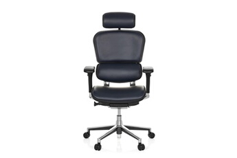 hjh OFFICE Fauteuil de bureau Hjh Office Chaise / fauteuil direction ergohuman cuir bleu foncé office