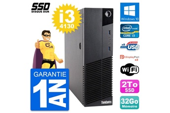 Pc Tout En Un Lenovo Pc Lenovo Thinkcentre M83 Sff Intel I3-4130 Ram 32go Ssd 2to Windows 10 Wifi