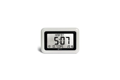 Plastique Taille Unique Geemarc VISO50_WH_VDE Horloge avec Double Affichage numérique et analogique Blanc