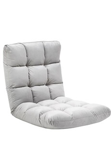 fauteuil de relaxation homcom fauteuil convertible fauteuil paresseux grand confort inclinaison dossier multipositions 90°-180° flanelle polyester capitonné gris clair