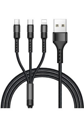 Cables USB Ineck ® Câble Multi USB, 3 en 1 Multi Chargeur USB Câble pour  Smartphones, Tablettes 1.2m