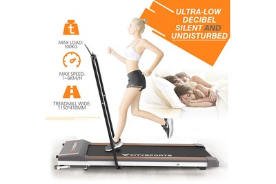 tapis de course citysports citysports tapis de course pliable motorise 400 w 1 0 6km h silencieux avec mains courantes darty