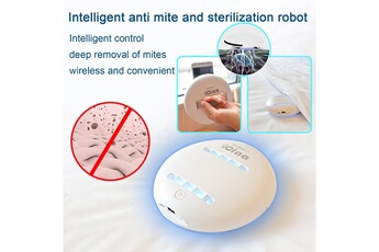Stérilisateur GENERIQUE Lampe uv portative sans fil de robot de nettoyage de stérilisation d'acariens intelligent d'icina blanc