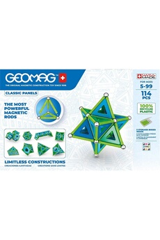 Figurine de collection Geomag Geomag 473 - classic panels green line - 114 pièces
