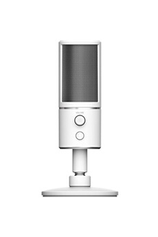Microphone Razer Microphone Seiren X USB support antichoc intégré, son haute fidélité, vous permet de mieux diffuser en direct-Blanc