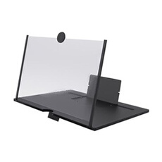 Support de bureau pour loupe d'écran pour téléphone portable 14 pouces -noir