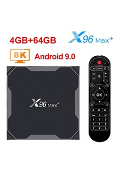 Passerelle multimédia GENERIQUE Lecteur multimédia TV Box X96 Max Plus Amlogic S905X3 Wifi Bluetooth 4GB+64GB Android 9.0 -noir