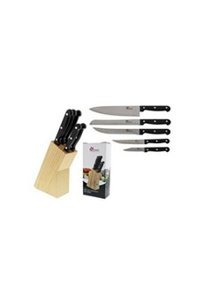 couteau pradel excellence bloc bois 5 couteaux de cuisine