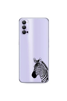 Coque et étui téléphone mobile Coque4phone Coque en silicone transparente pour OPPO Reno 4 PRO avec motif zebre
