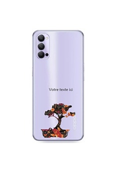 Coque en silicone transparente pour OPPO Reno 4 PRO avec motif bonsai japonais avec votre texte