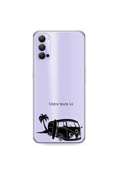 Coque en silicone transparente pour OPPO Reno 4 PRO avec motif van et hawaii avec votre texte