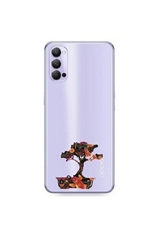 Coque en silicone transparente pour OPPO Reno 4 PRO avec motif bonsai japonais