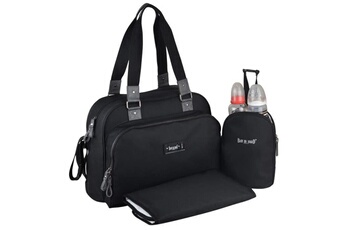 Sac à langer Baby On Board Baby on board- sac a langer - sac urban classic black - 2 compartiments a large ouverture zippée - 7 poches - sac repas - tapis