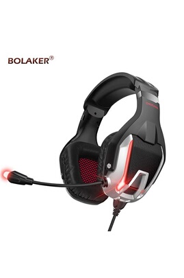 Casque PC Bolaker Casque gamer filaire® ONIKUMA K12 noir rouge