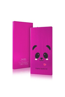 Batterie externe Coque4phone Batterie externe 20000 mAH rose universelle motif panda coeur