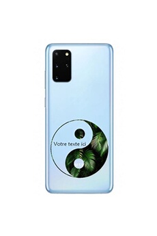 Coque en silicone transparente pour Samsung Galaxy A31 avec motif yin yang vert