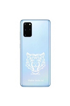 Coque en silicone transparente pour Samsung Galaxy A31 avec motif tigre blanc