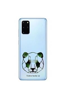 Coque en silicone transparente pour Samsung Galaxy A31 avec motif panda vert