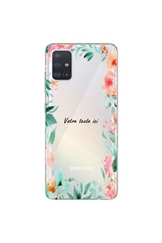 Coque en silicone transparente pour Samsung Galaxy A31 avec motif Fleur pastel