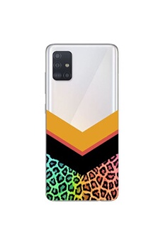 Coque en silicone transparente pour Samsung Galaxy A31 avec motif chevron jungle