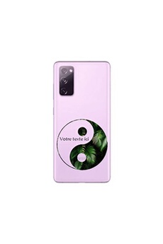 Coque en silicone transparente pour Samsung Galaxy S20 FE motif yin yang vert