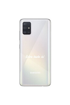 Coque en silicone transparente pour Samsung Galaxy S20 FE texte blanc de votre choix