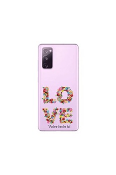 Coque en silicone transparente pour Samsung Galaxy S20 FE motif love et fleurs multicolores
