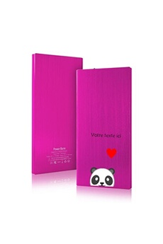 Batterie externe 20000 mAH rose universelle motif panda emojii