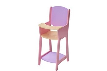 Accessoire poupée Teamson Kids Chaise haute en bois de poupée poupon de 40 cm jouet enfant rose violet teamson kids td-12878a