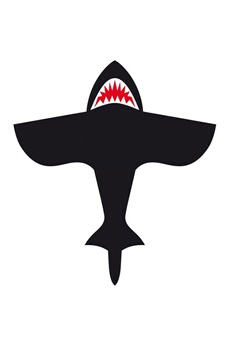 Aire de jeux Hq Kites Cerfs-volants monofil -hq- requin noir 7