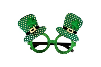 Autres jeux créatifs GENERIQUE St. Patrick's day green irish adult festival funny shamrock green hat glasses comme montré