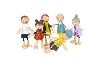 Poupée SMALL FOOT Famille de poupées souples en bois