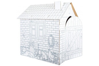 Autres jeux créatifs SMALL FOOT Maison de jeu à colorier en carton cabane