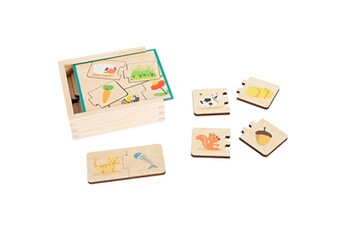 Autres jeux créatifs SMALL FOOT Jeu éducatif puzzle en bois nourrir les animaux