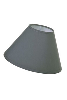lampe à poser unimasa - abat-jour gris hauteur 14.5 cm - diamètre au plus large 22 cm - diamètre au plus petit 9 cm