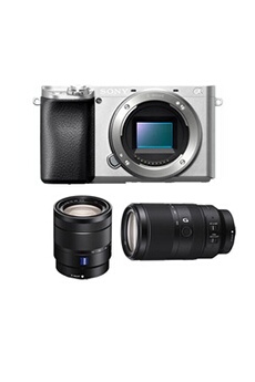 Appareil photo hybride Sony appareil photo hybride alpha 6100 silver + 16-70 + 70-350mm