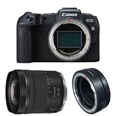 appareil photo hybride eos rp + rf 24-105mm f/4-7.1 is stm + bague ef-eos r