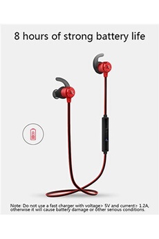 Ecouteurs T280BT Bluetooth Sans Fil ,Intra-auriculaires ,Sport ,Compatible IOS et Android-Rose