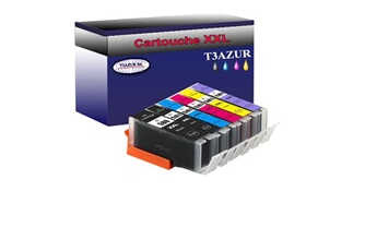 T3azur Cartouche d'encre Lot de 6 cartouches compatibles pour canon pixma ts8350, ts8351 - t3azur