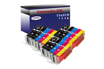 T3azur Cartouche d'encre Lot de 15 cartouches compatibles pour canon pixma ts8300, ts8350 - t3azur