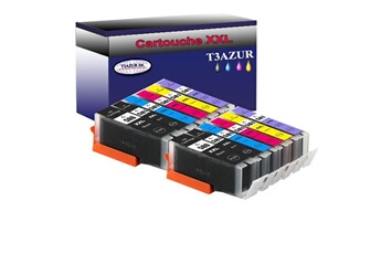 T3azur Cartouche d'encre Lot de 12 cartouches compatibles pour canon pixma ts8300, ts8350 - t3azur