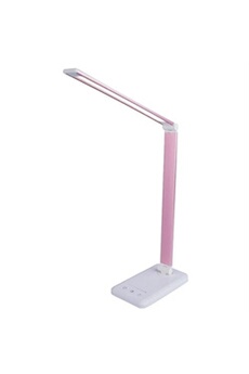 lampe de bureau atoup led lampe de bureau flexible pliable avec base de chargeur sans fil qi rose