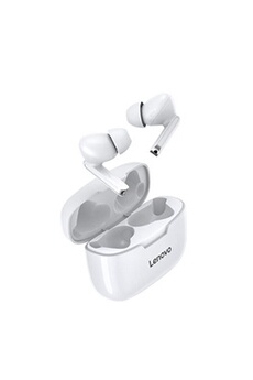 Ecouteurs Lenovo Ecouteur XT90 TWS, sans fil Bluetooth, Etanche ,Intra-auriculaire Compatible IOS,Android- Blanc
