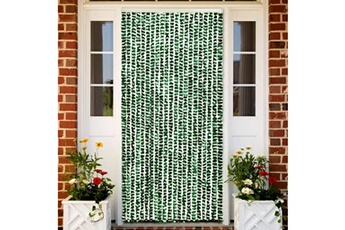 Moustiquaire GENERIQUE Moustiquaire pour fenêtre chenille de polypropylène vert et blanc 56x185 cm