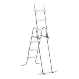 Intex Échelle Double Sécurité 1m32 Avec Marches Amovibles 28074 + Pédiluve 29080 - Pour Piscine Hors Sol